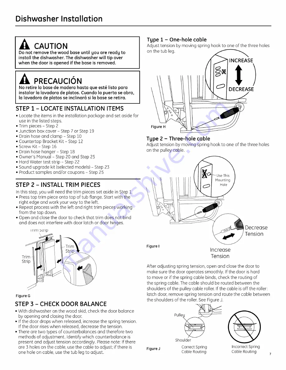 GE CDWT9 - Cafe 24 in. Dishwasher Скачать руководство пользователя страница 7