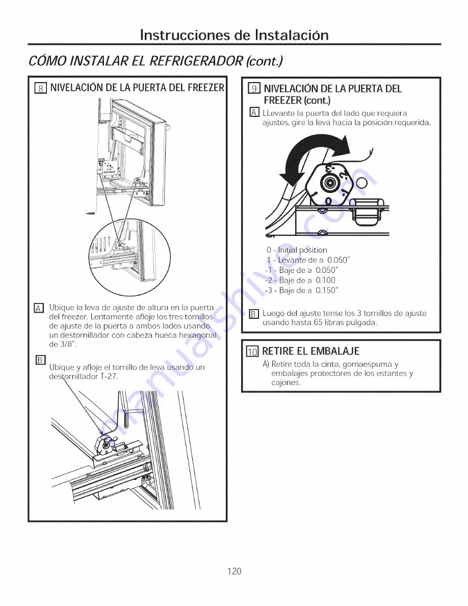 GE CFE28TSHBSS Owner'S Manual And Installation Instructions Download Page 120