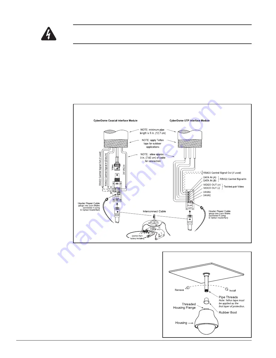 GE CyberDome Series Installation Manual Download Page 26