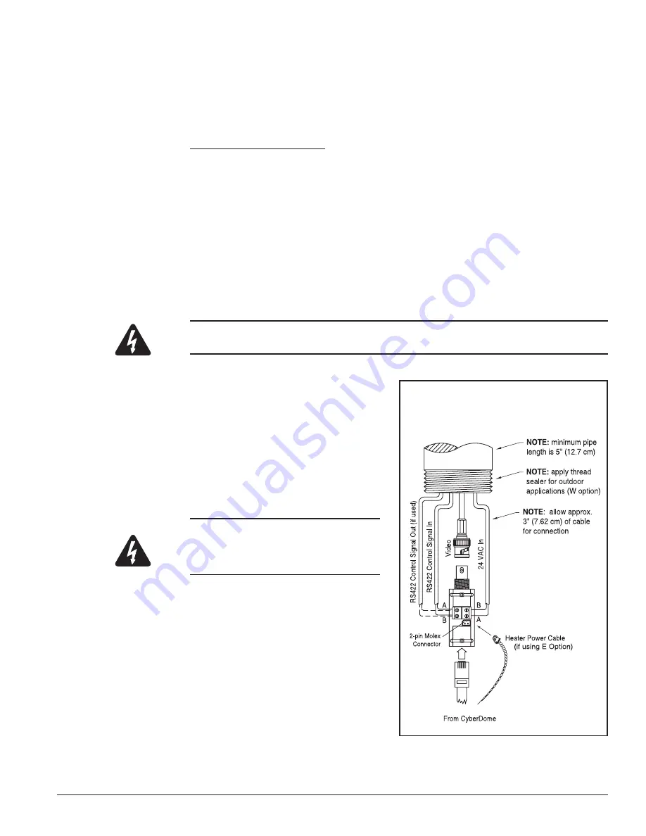 GE CyberDome Series Installation Manual Download Page 47