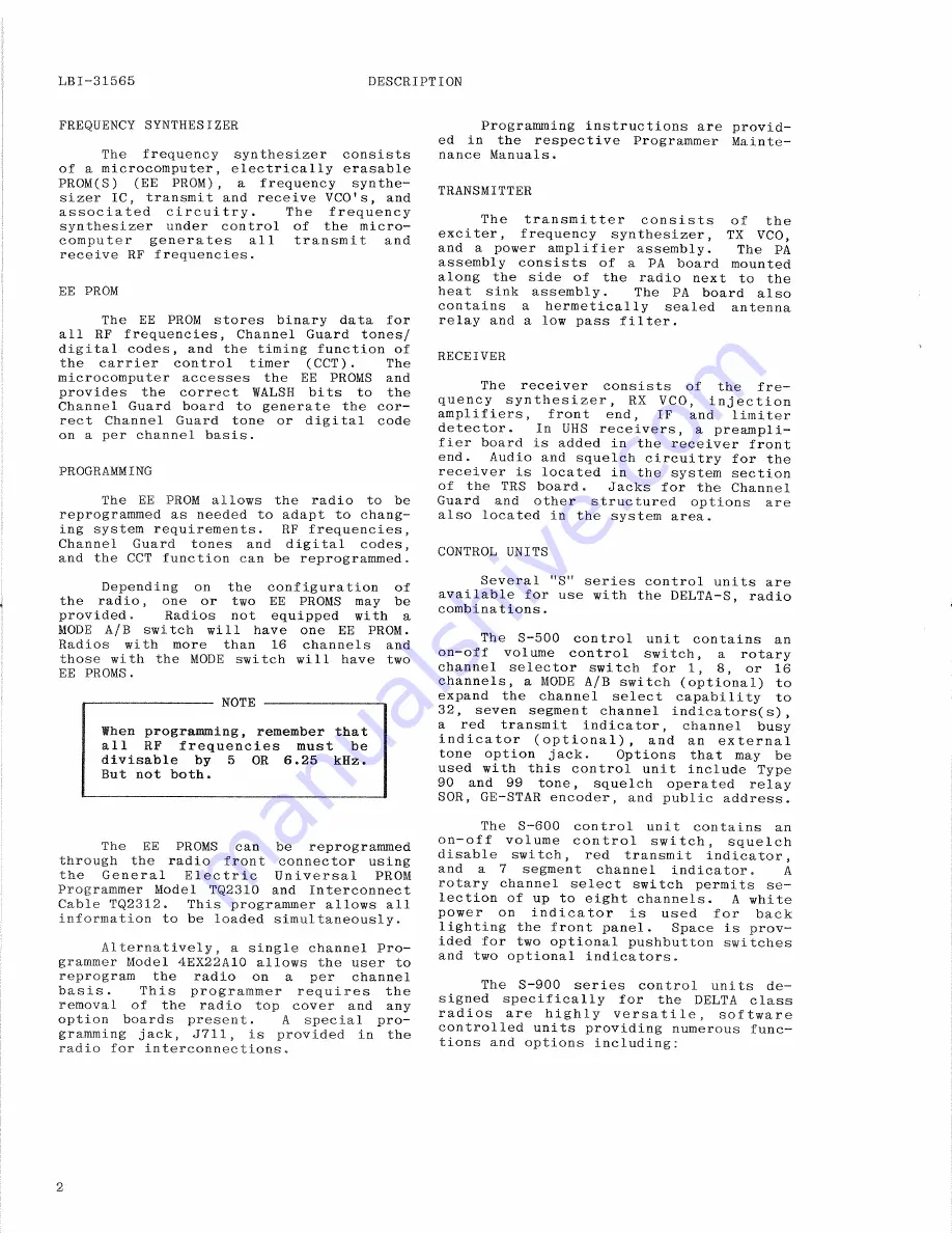 GE Delta-S Maintenance Manual Download Page 6