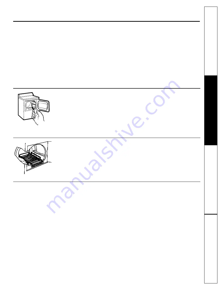 GE DPSR610EGWT - Profile 7.0 cu. Ft. Electric Dryer Owner'S Manual Download Page 9