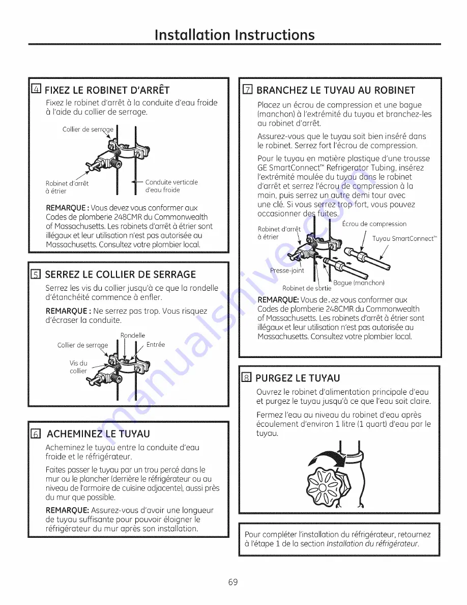 GE DSE26JGEBCBB Owner'S Manual And Installation Download Page 69