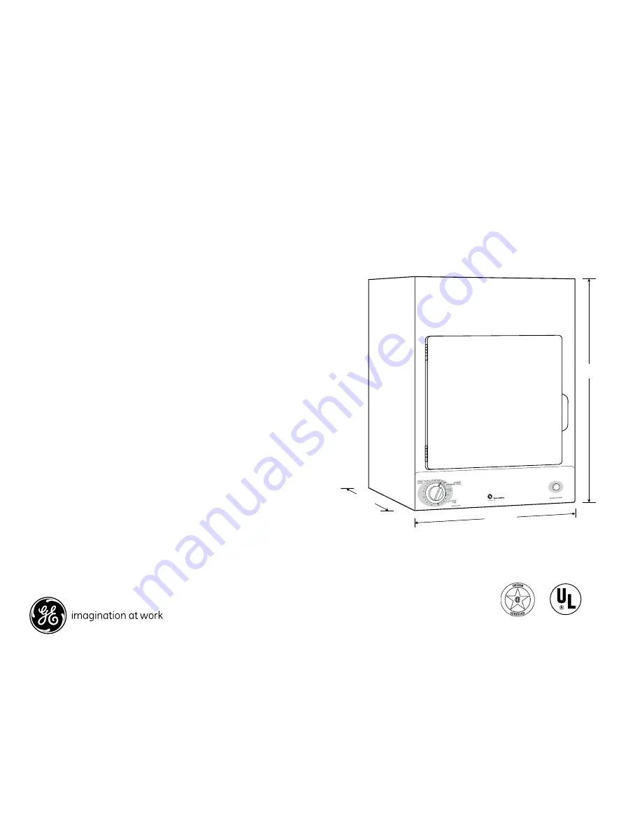 GE DSKS333E Dimensions And Installation Information Download Page 1