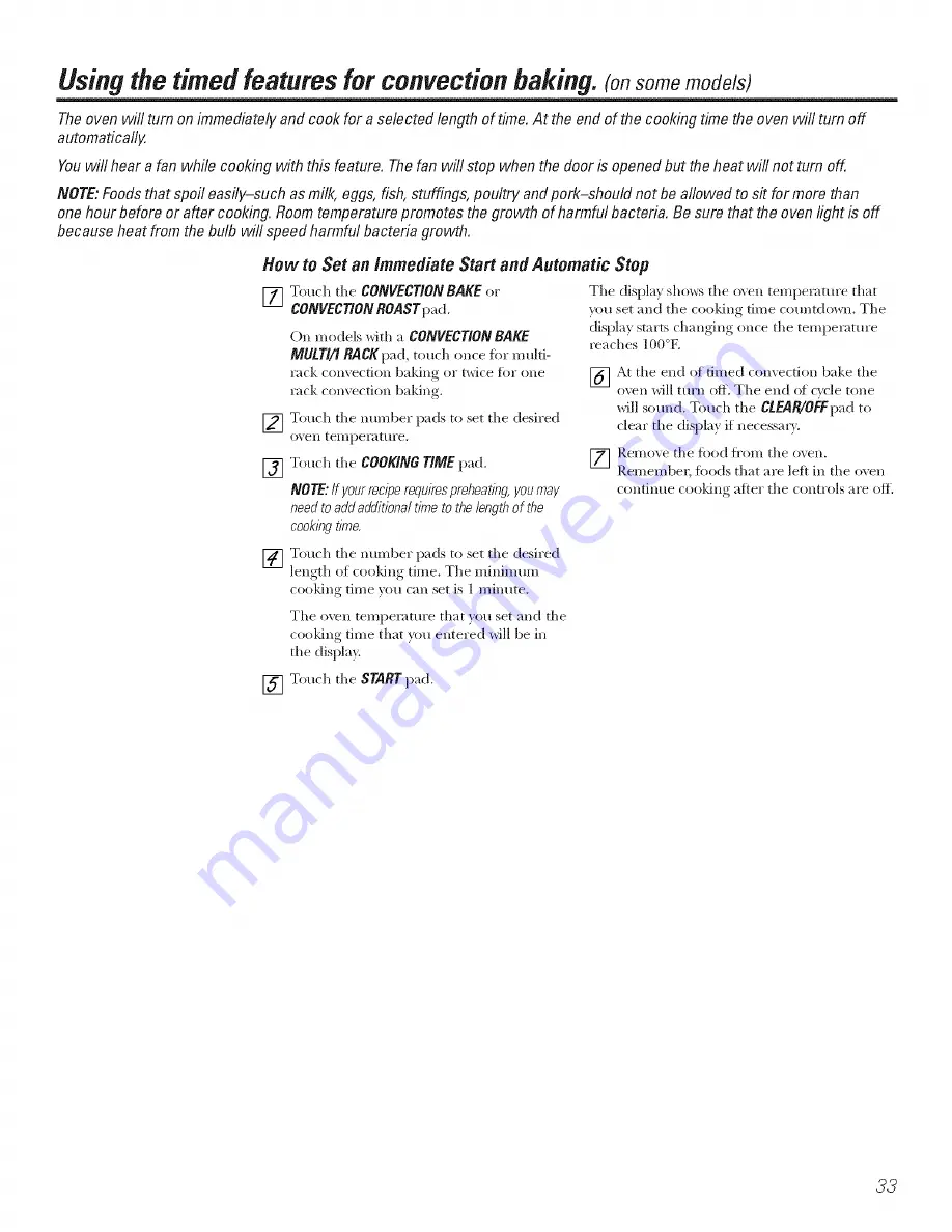 GE EER3000F01CC Owner'S Manual Download Page 33