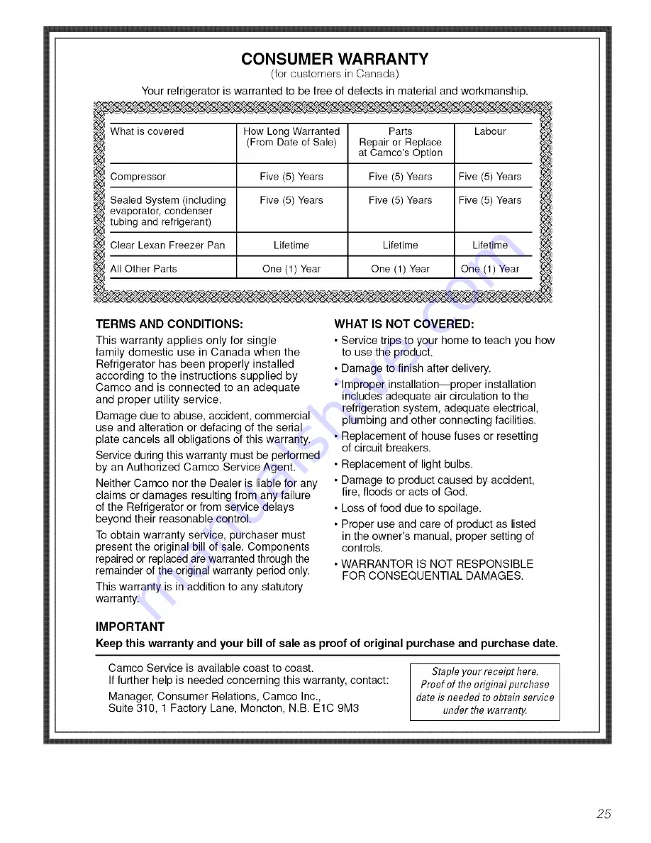 GE ESH22XGRECC and Owner'S Manual And Installation Instructions Download Page 25