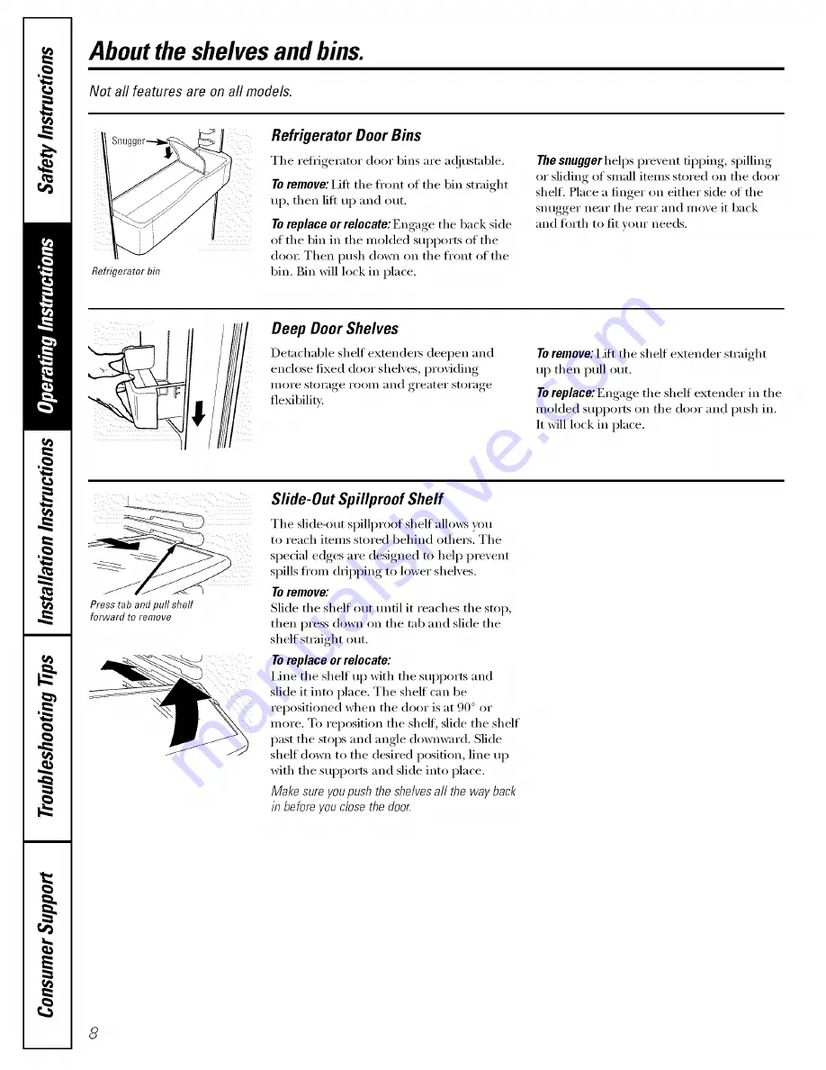 GE ESL25XGSBBS and Owner'S Manual And Installation Download Page 8