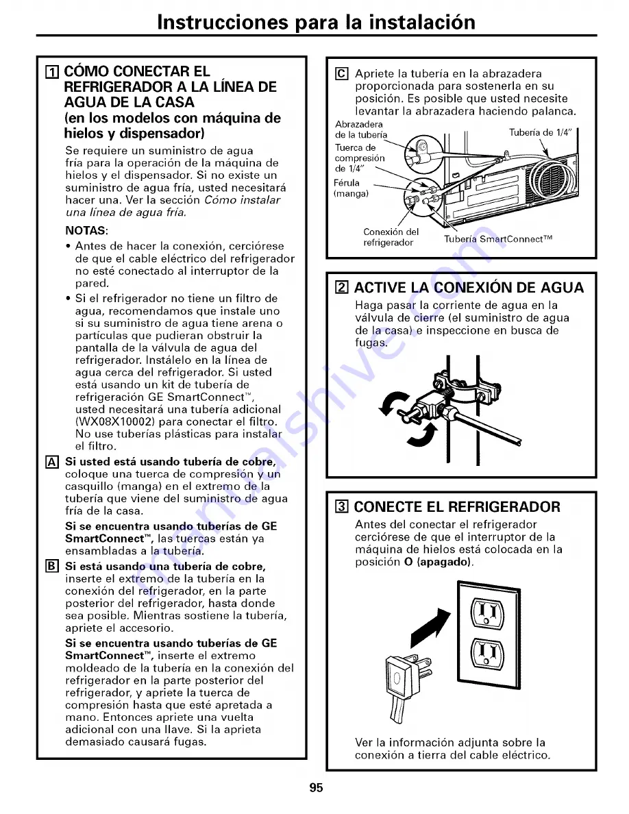 GE ESL25XGSBBS and Owner'S Manual And Installation Download Page 95