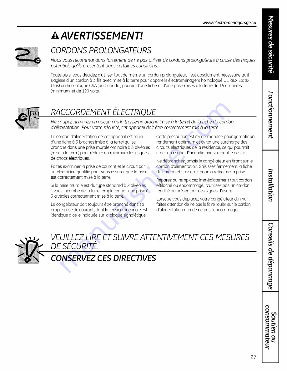 GE FCM15 Owner'S Manual & Installation Instructions Download Page 27