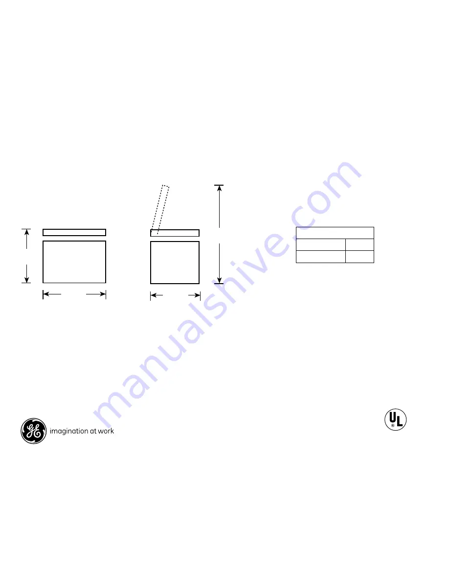 GE FCM25DTWH Dimensions And Installation Information Download Page 1