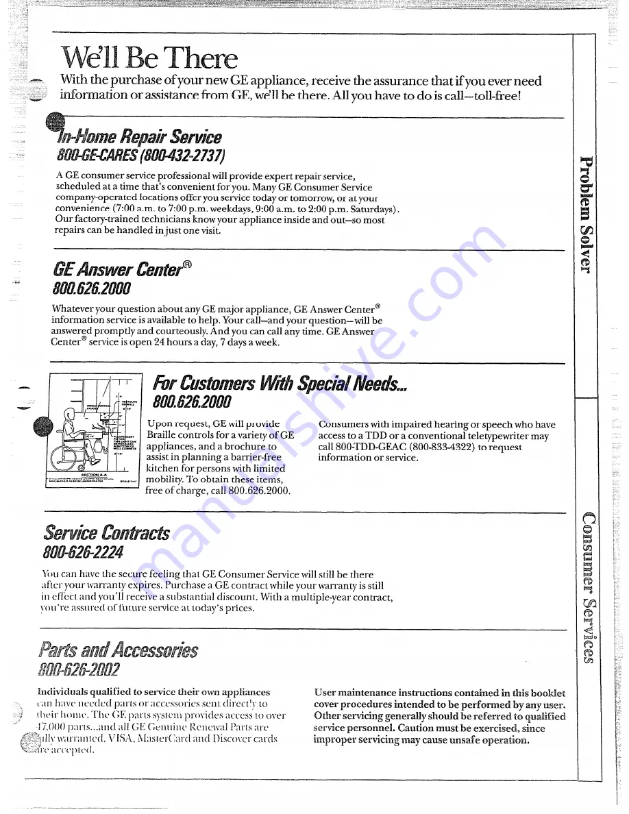 GE FF16 Use And Care Manual Download Page 19