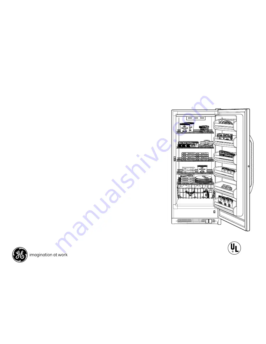 GE FUF20DTRWH Dimensions And Installation Information Download Page 2