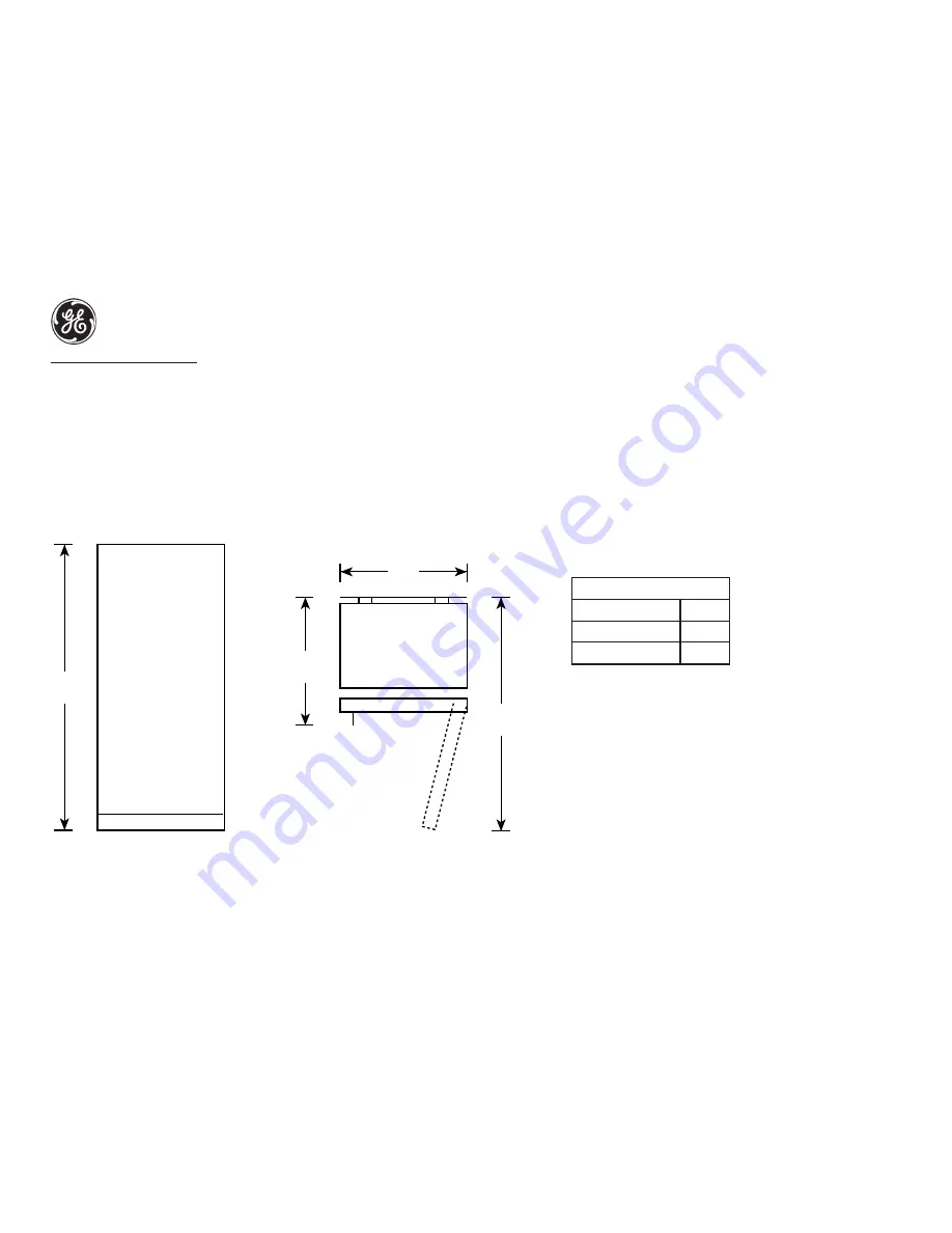 GE FUM21DP Dimension Manual Download Page 1