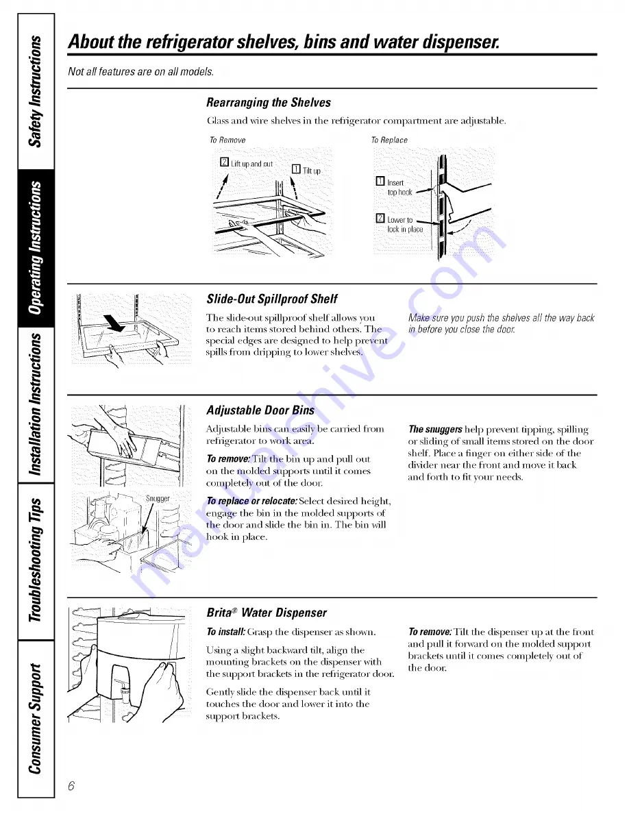 GE GBS18SBPALSS and Owner'S Manual And Installation Instructions Download Page 6