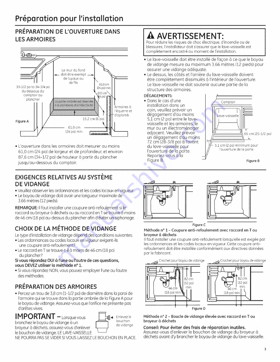 GE GDT530PSD4SS Installation Instructions Manual Download Page 19