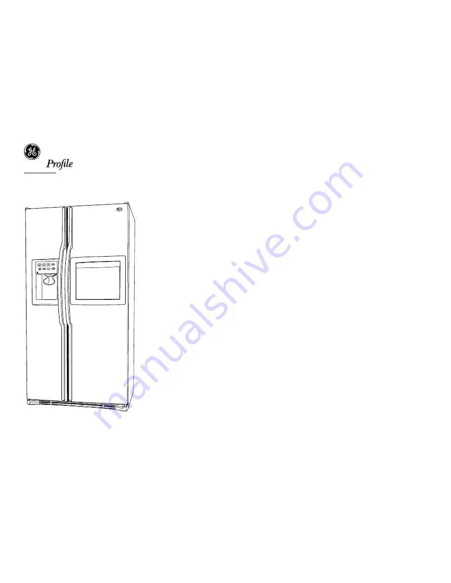 GE GE Profile Arctica PSS27NHN Dimension Manual Download Page 2