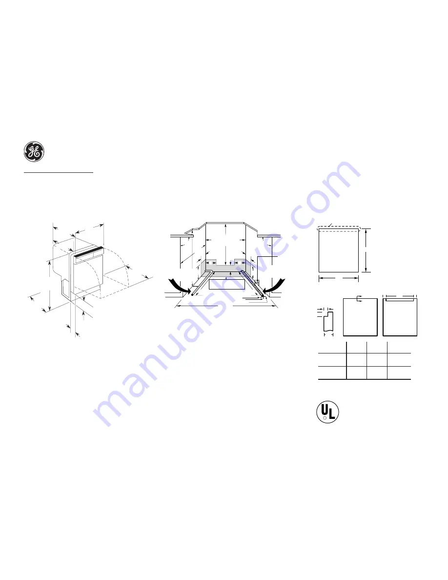 GE GE Triton GSD660G Dimension Manual Download Page 1