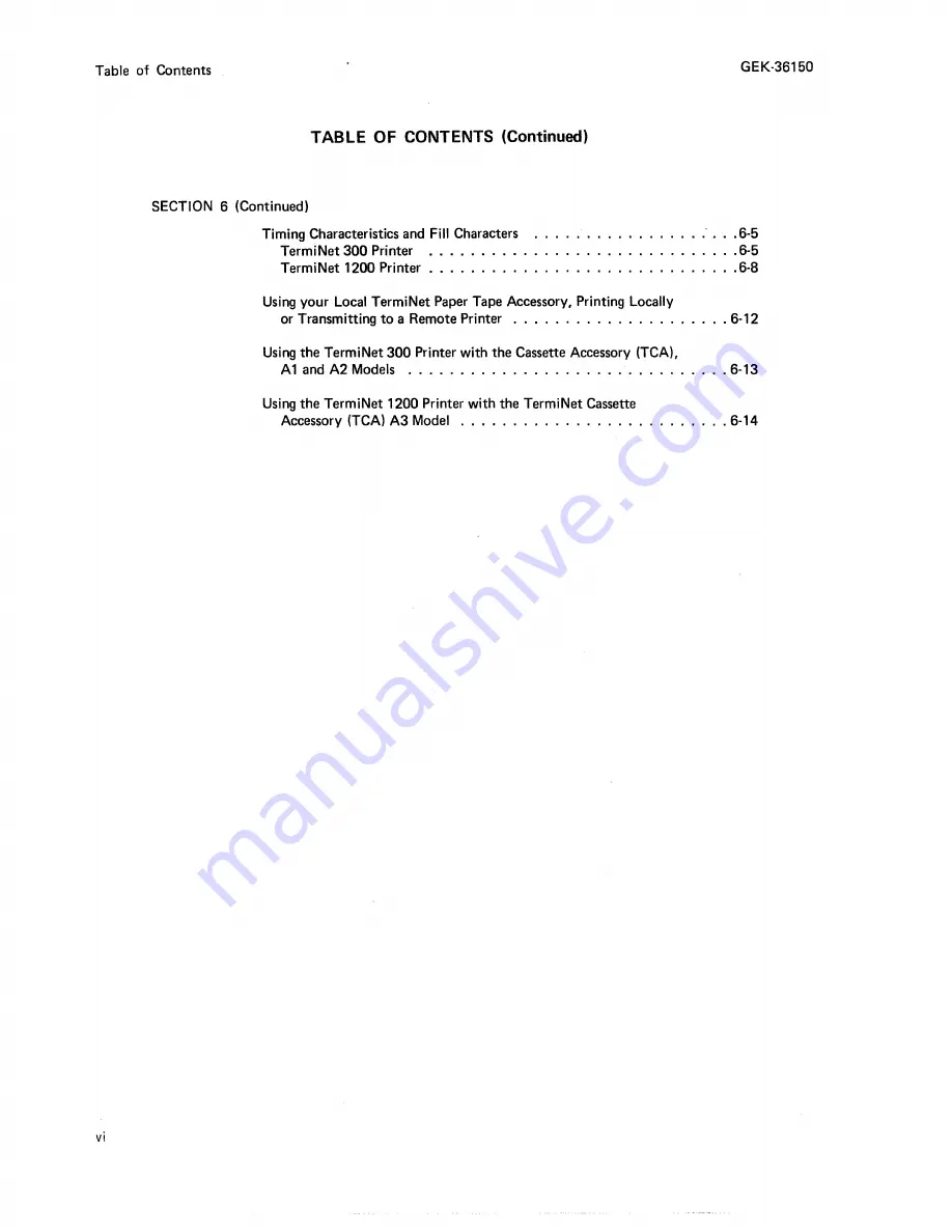 GE GEK-36150 terminet 1200 Operator'S Manual Download Page 8