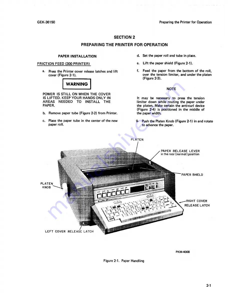 GE GEK-36150 terminet 1200 Operator'S Manual Download Page 15