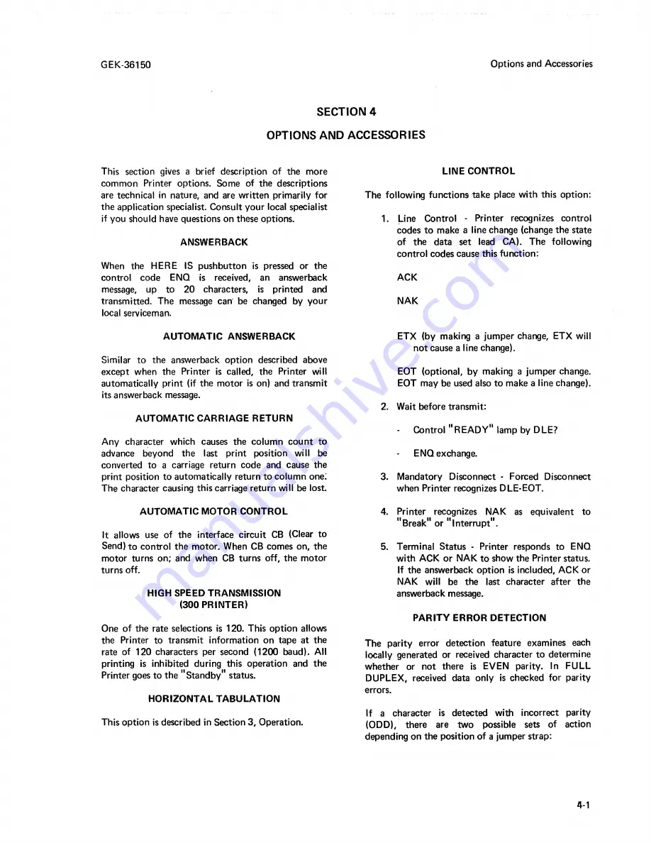 GE GEK-36150 terminet 1200 Operator'S Manual Download Page 35