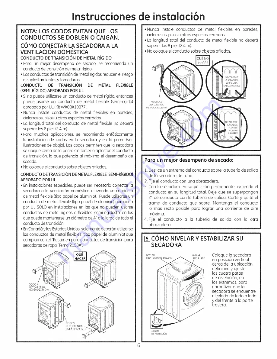 GE GFDL110EH0WW Installation Instructions Manual Download Page 14