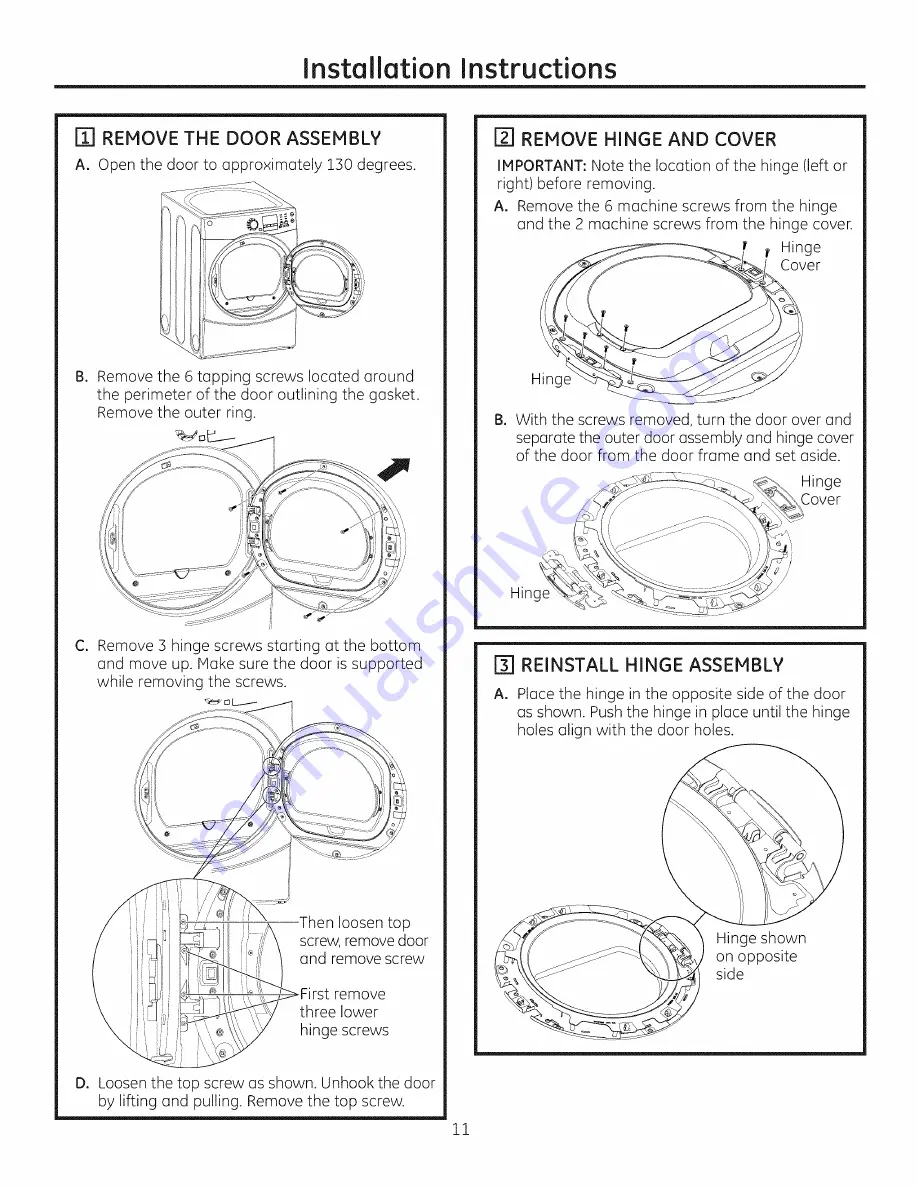 GE GFDS170 Owner'S Manual Download Page 11