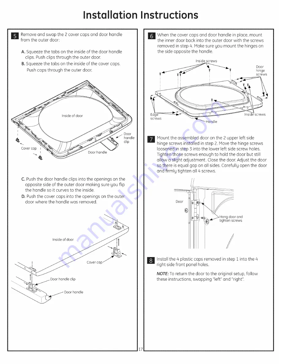 GE GHDS830GD0WS Installation Instructions Manual Download Page 17