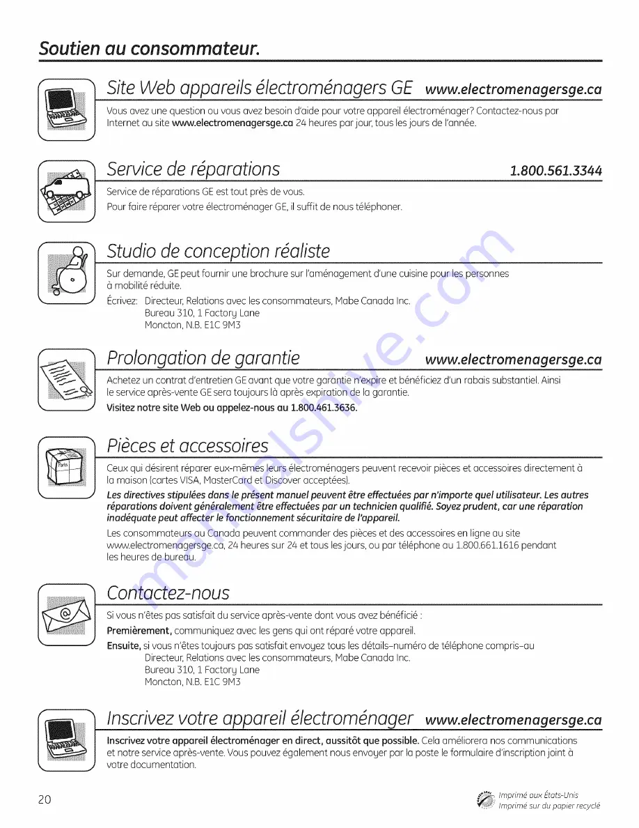 GE GLC4000 Series Owner'S Manual Download Page 40