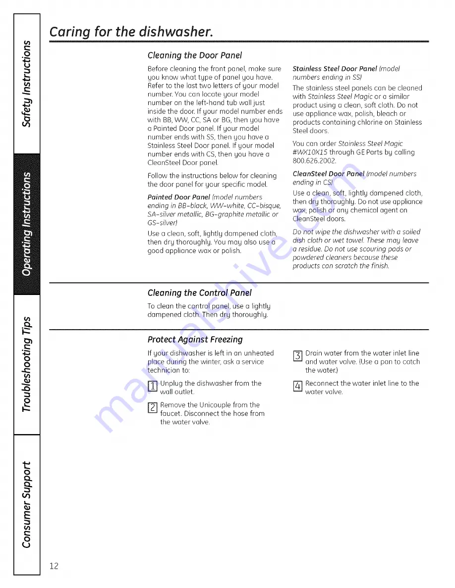 GE GLC4100N Owner'S Manual Download Page 12