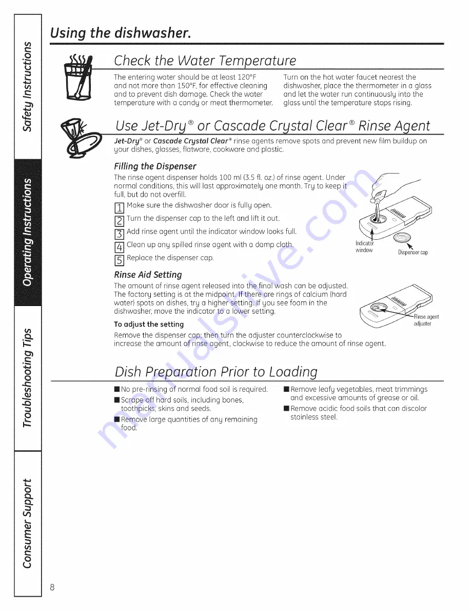 GE GLD5800P10BB Owner'S Manual Download Page 8