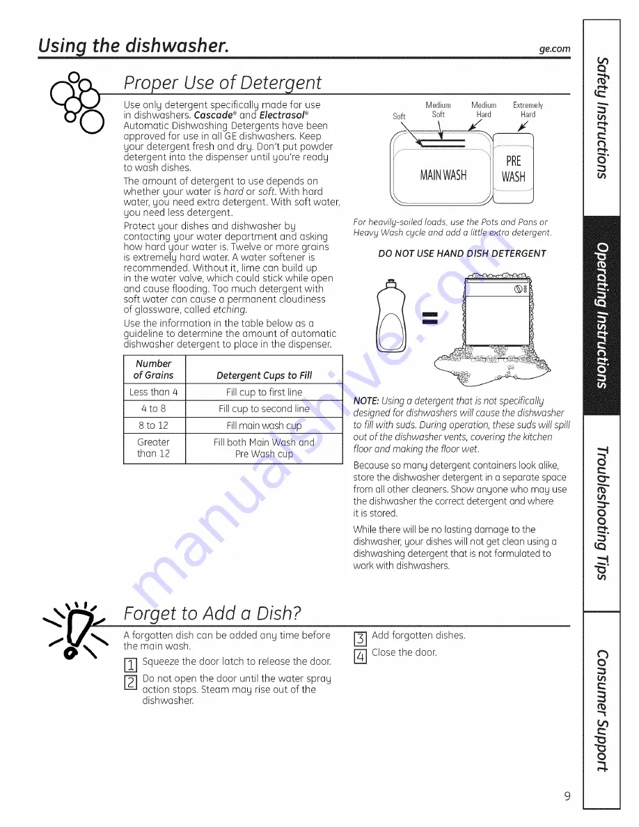 GE GLD5800P10BB Owner'S Manual Download Page 9