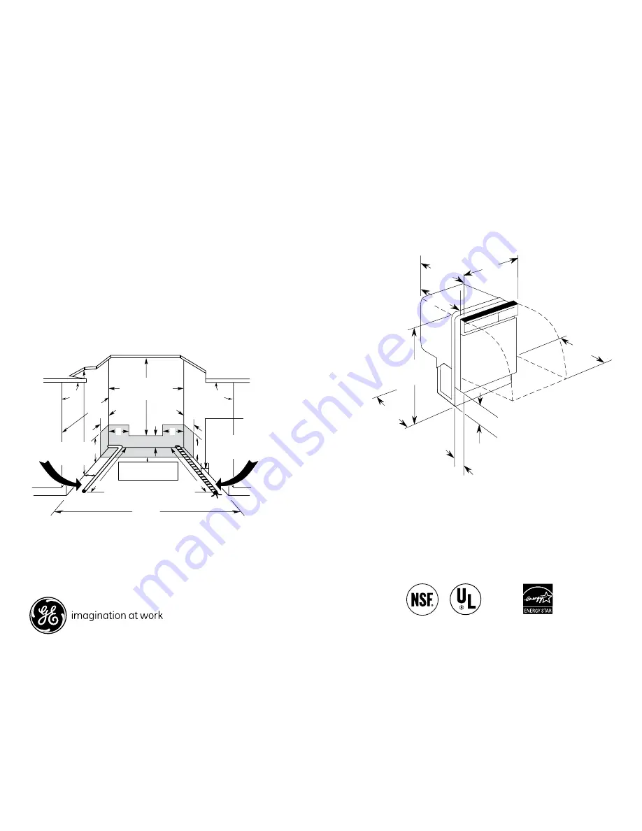 GE GLD6904 Dimensions And Installation Information Download Page 1