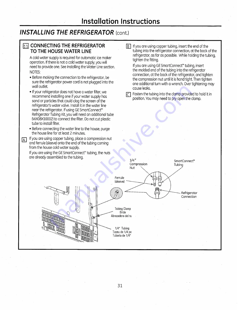 GE GNE26GGDABB Owner'S Manual Download Page 31