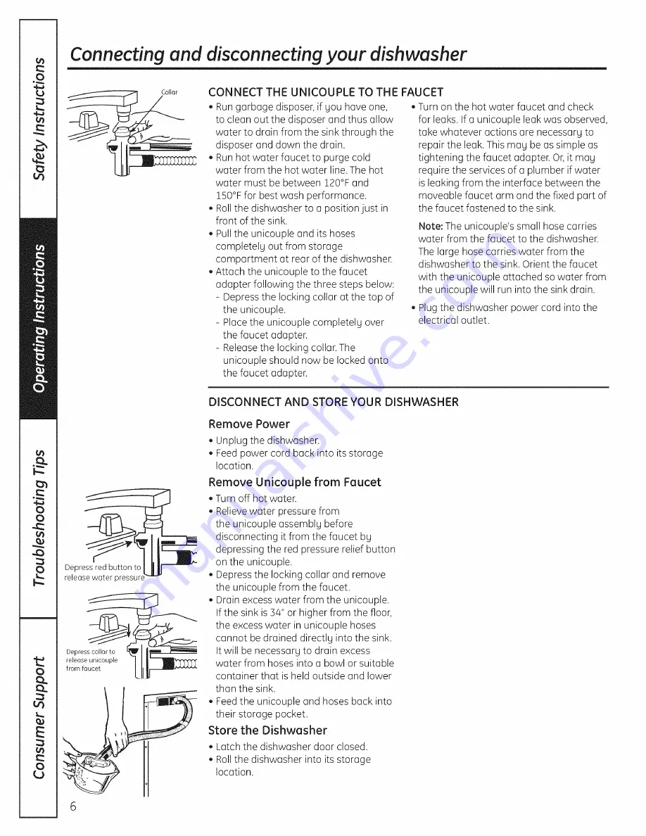 GE GSC3500D00BB Owner'S Manual Download Page 6