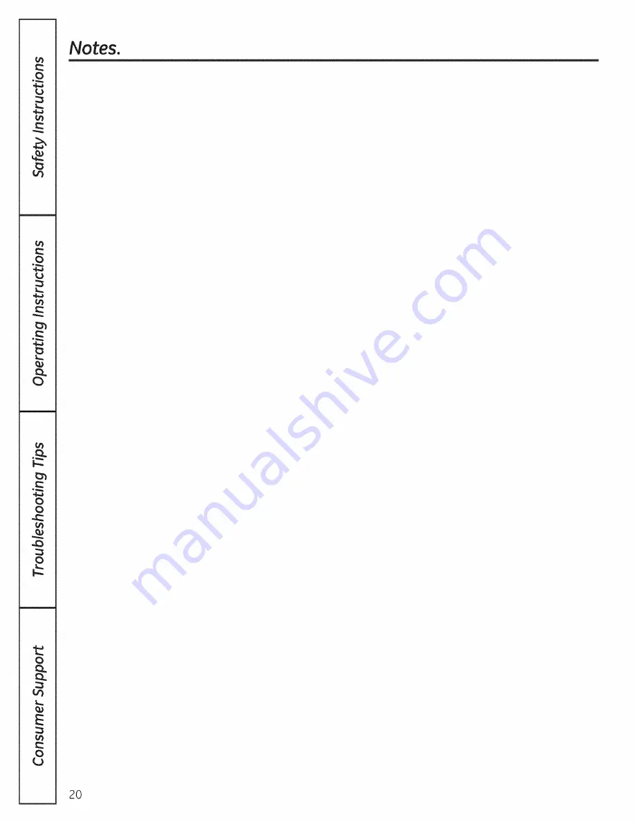 GE GSC3500D00BB Скачать руководство пользователя страница 20