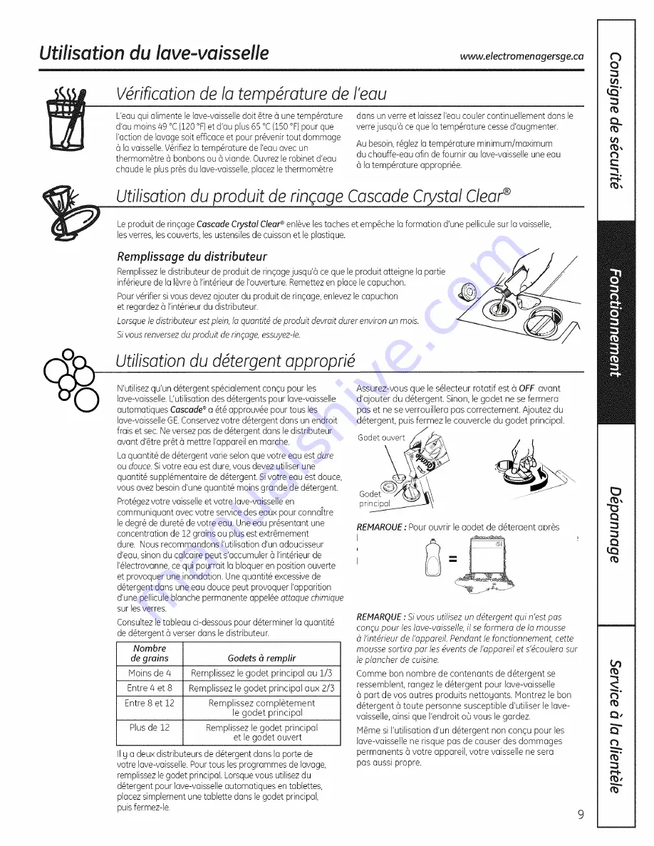 GE GSC3500D00BB Owner'S Manual Download Page 33