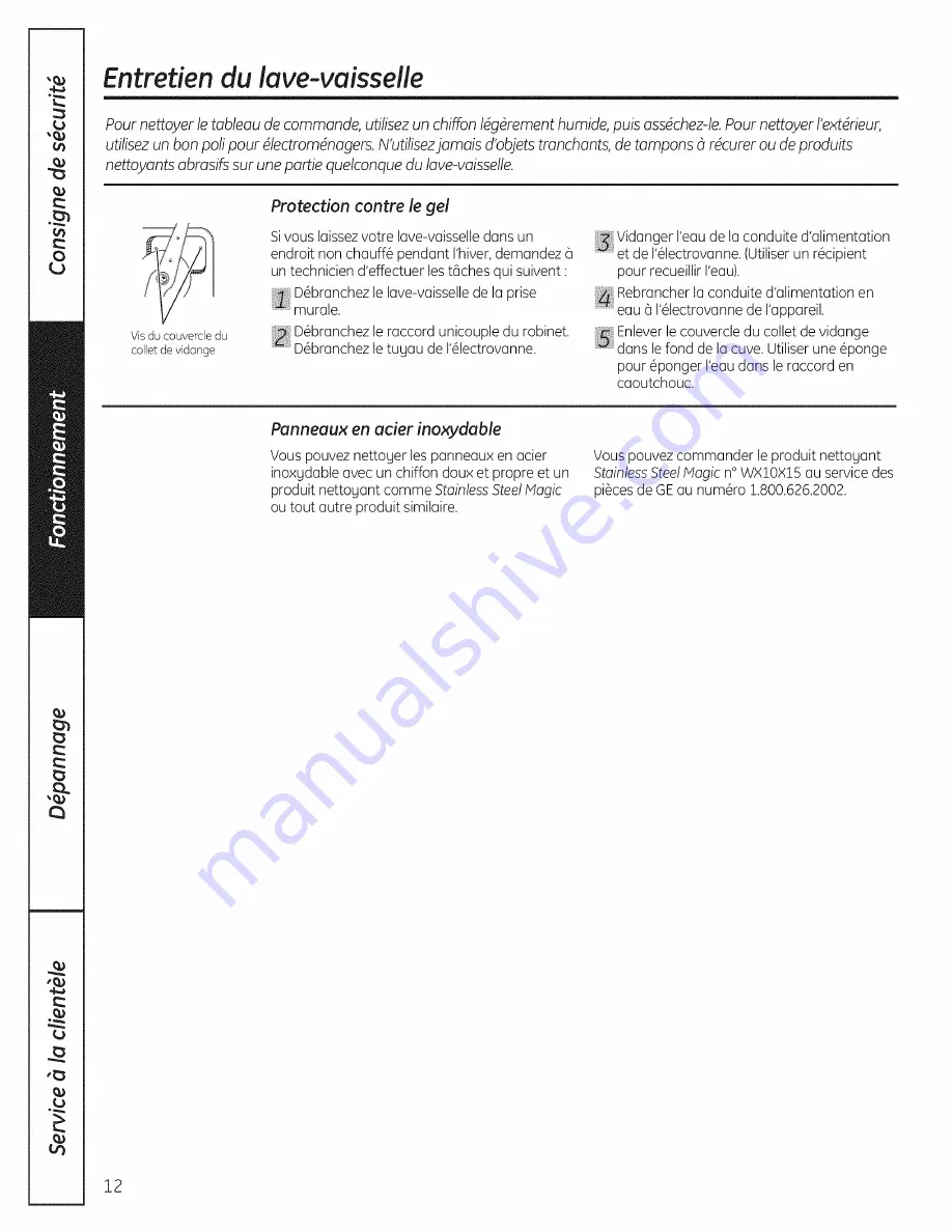 GE GSC3500D00BB Owner'S Manual Download Page 84