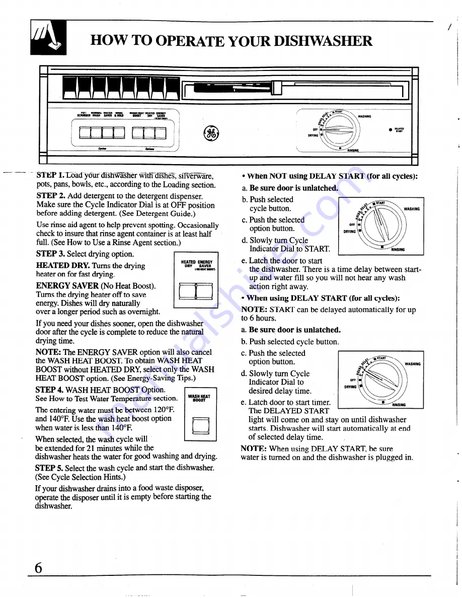 GE GSCl120 User And Care Manual Download Page 6