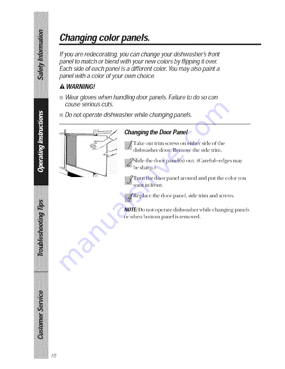 GE GSD1150 Owner'S Manual Download Page 16