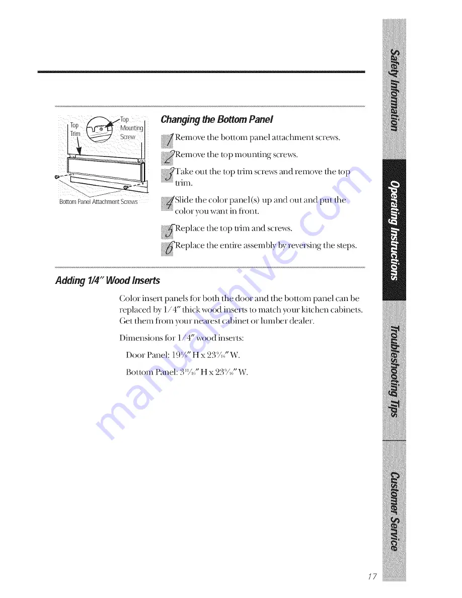 GE GSD1150 Owner'S Manual Download Page 17