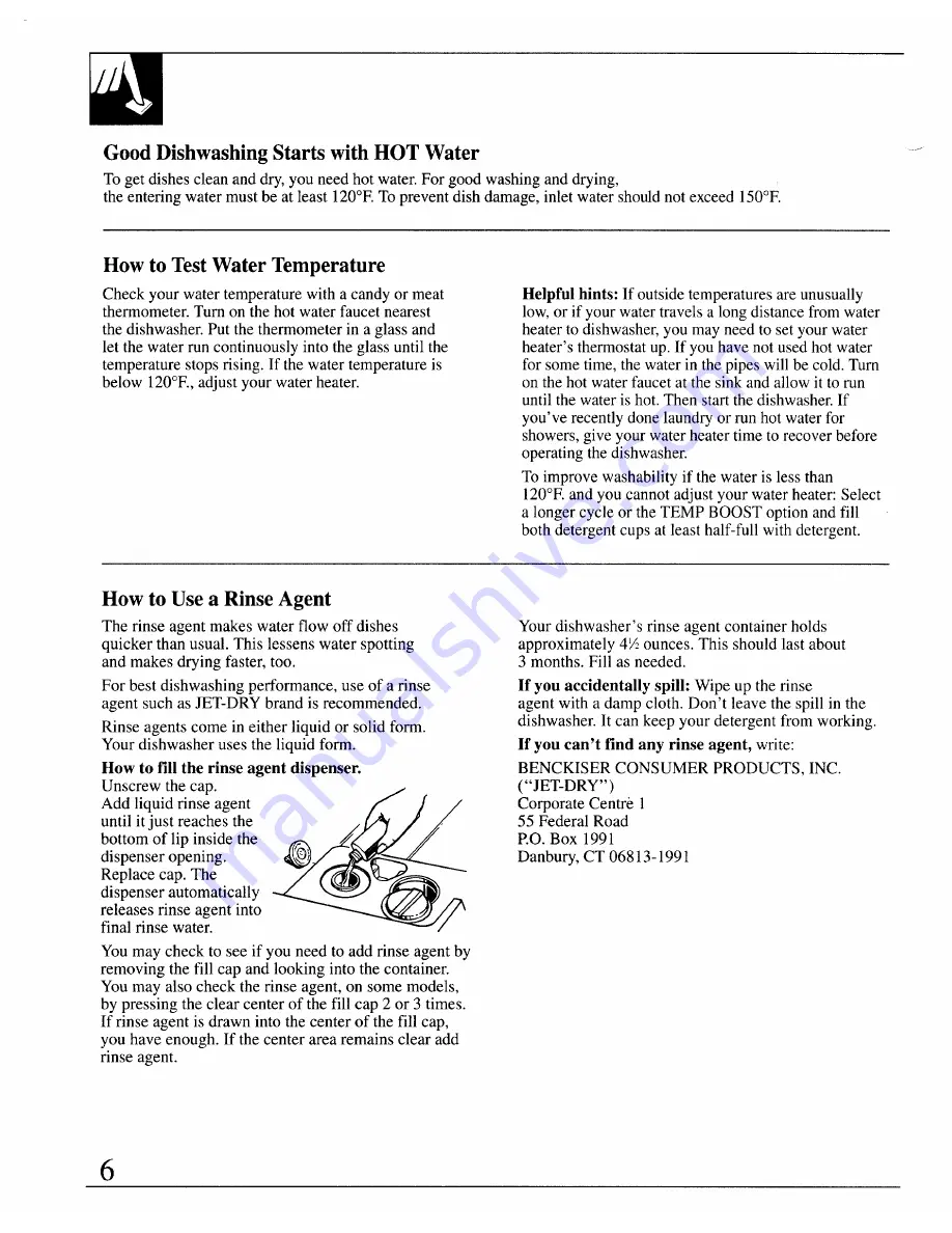 GE GSD1205 Use And Care Manual Download Page 6