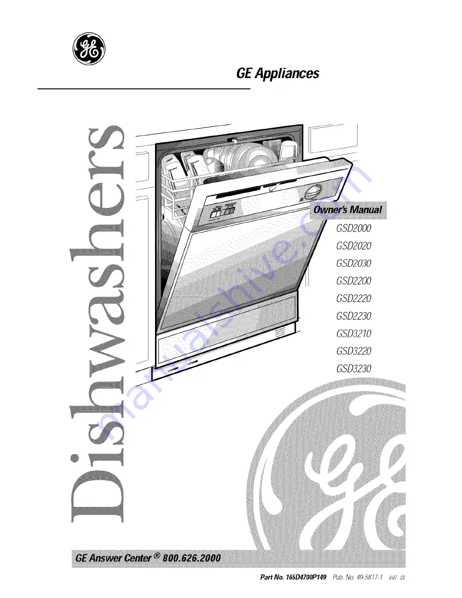 GE GSD2000 series Owner'S Manual Download Page 1