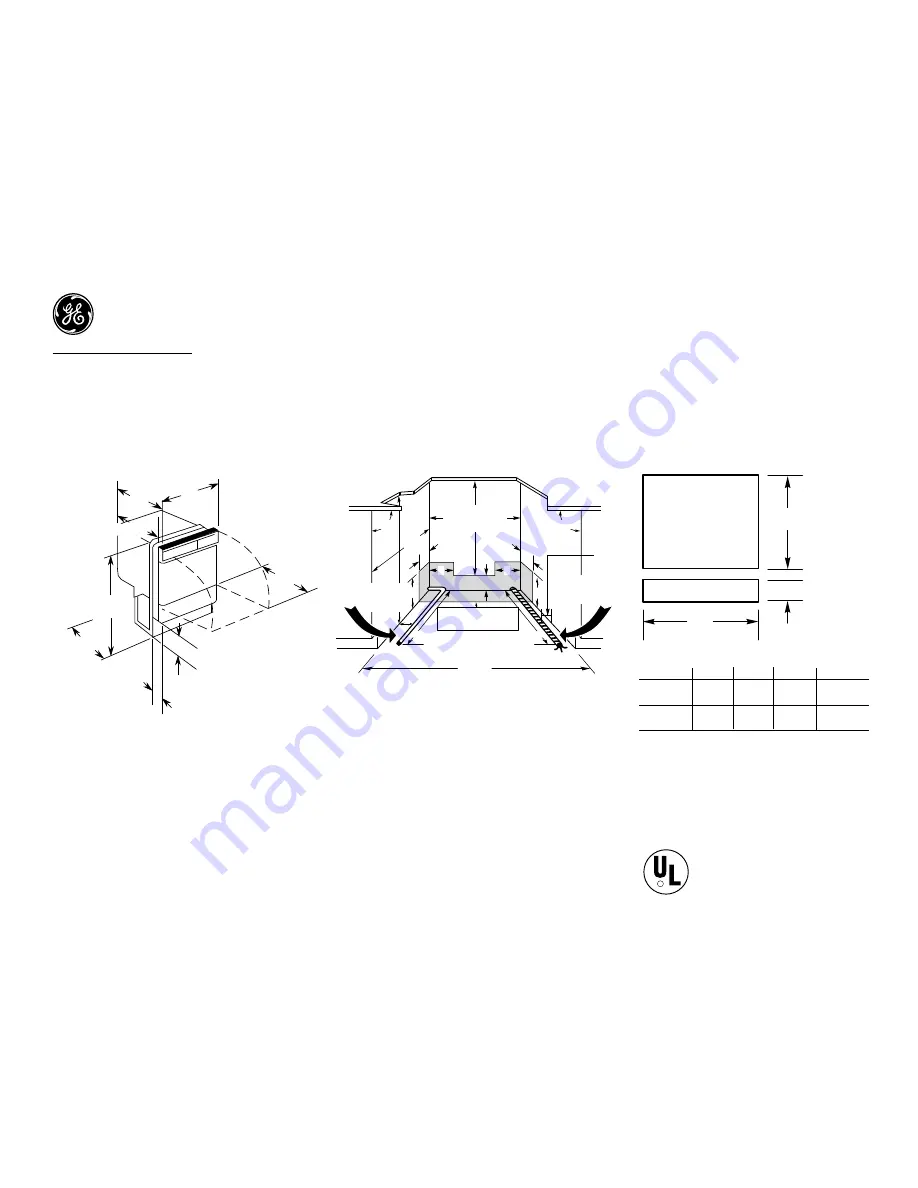 GE GSD2030ZWW Dimensions Download Page 1