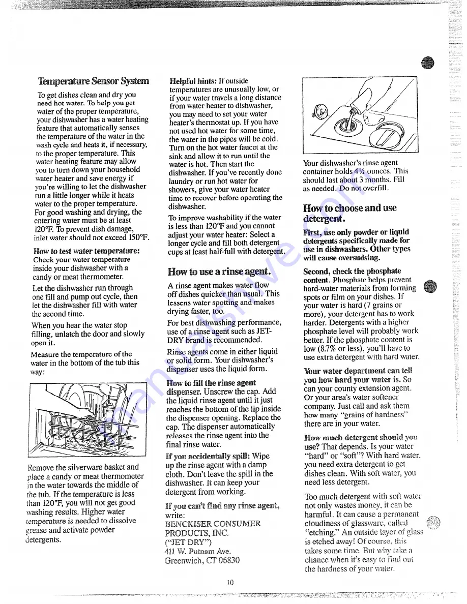 GE GSD2230L Use And Care Manual Download Page 10