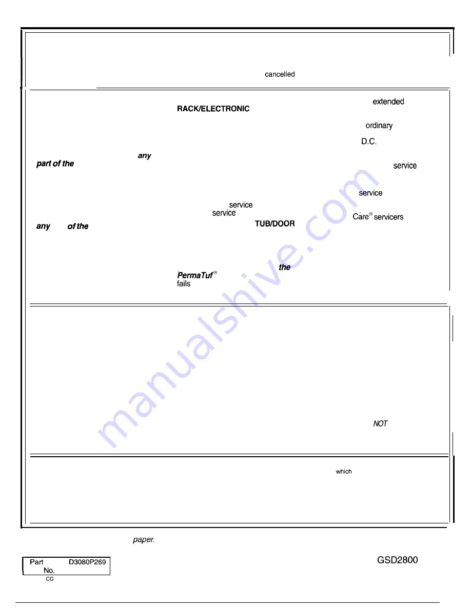 GE GSD2800 Series Use And Care Manual Download Page 24