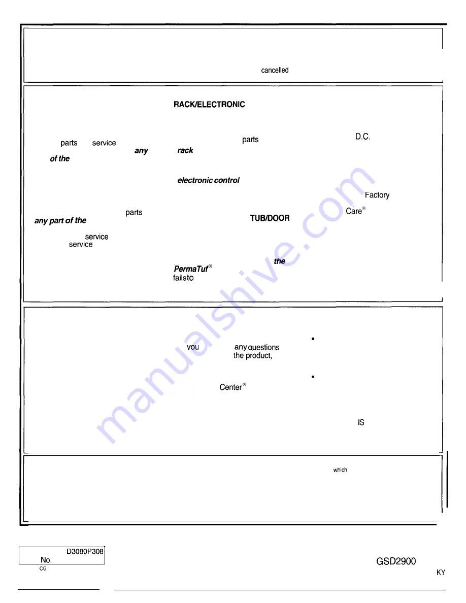 GE GSD2900 Series Use And Care Manual Download Page 24