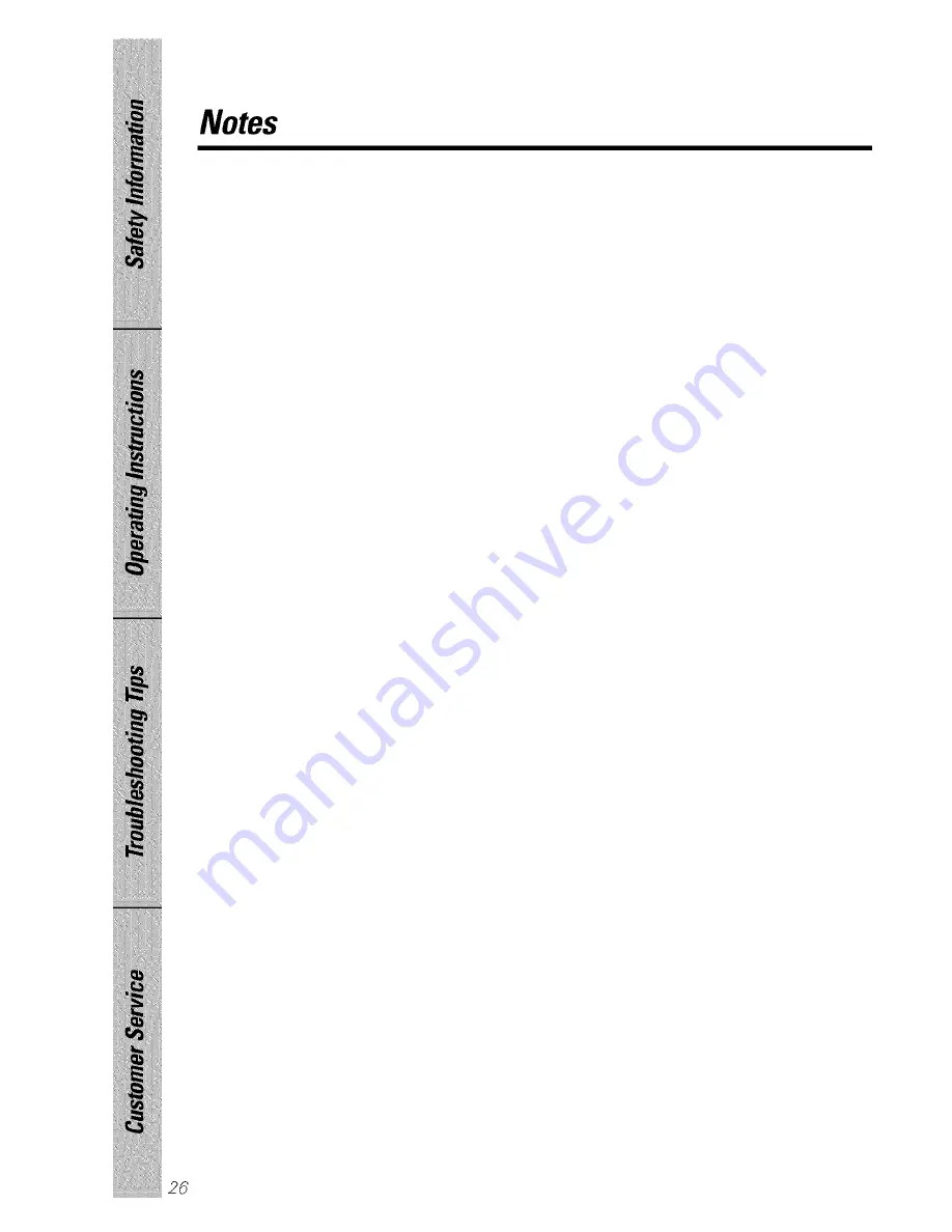 GE GSD3100 Series Owner'S Manual Download Page 26