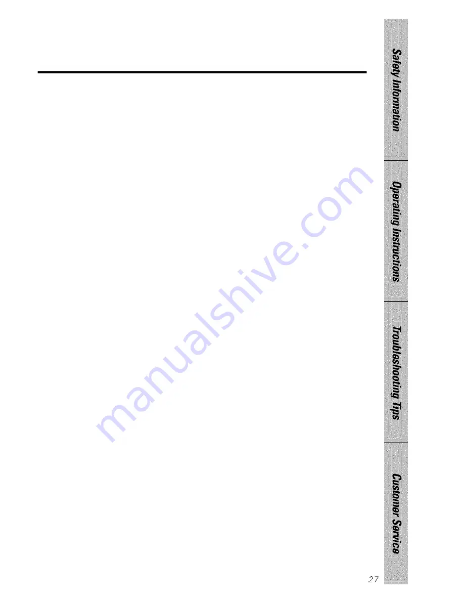 GE GSD3100 Series Owner'S Manual Download Page 27