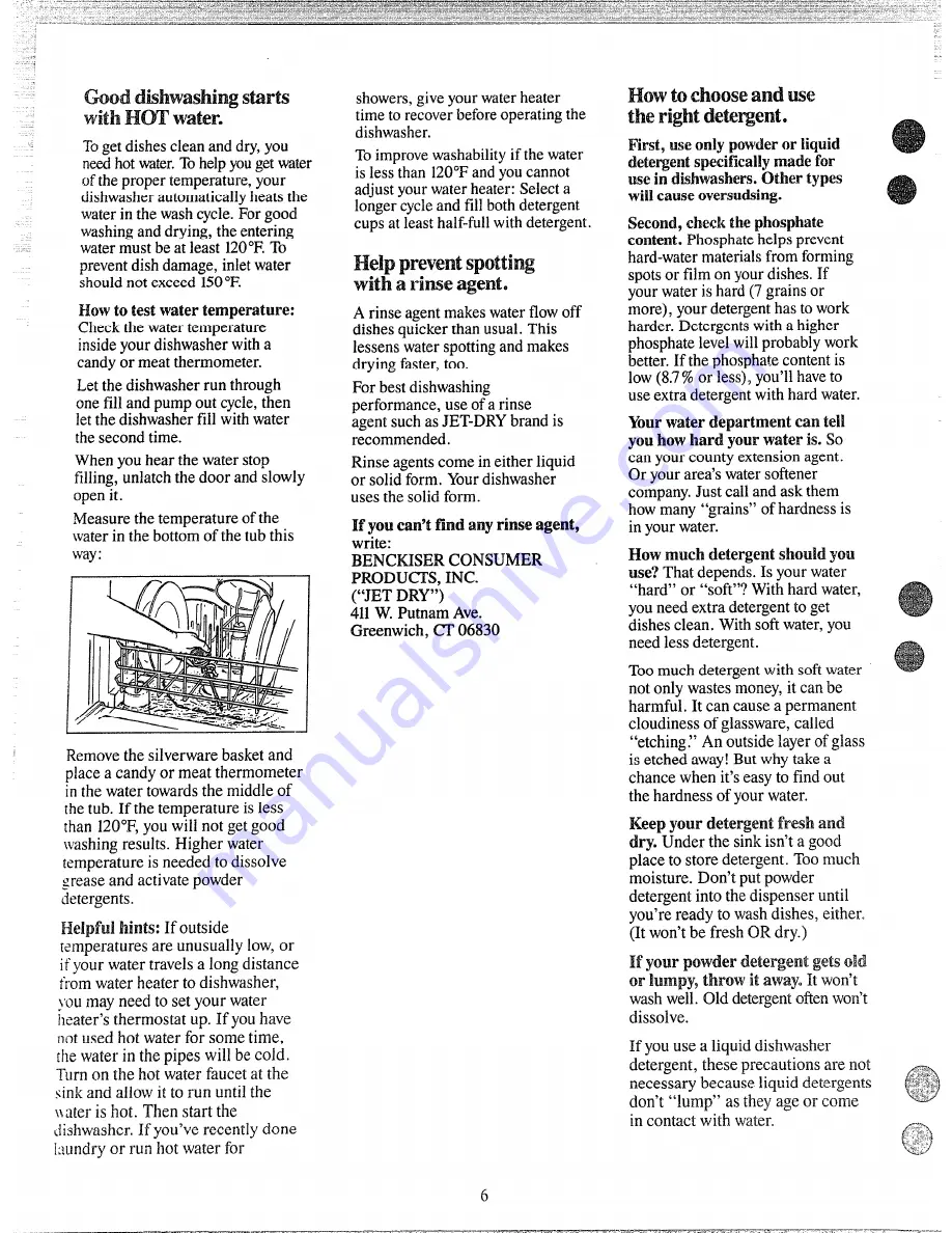 GE GSD400 Use And Care Manual Download Page 6