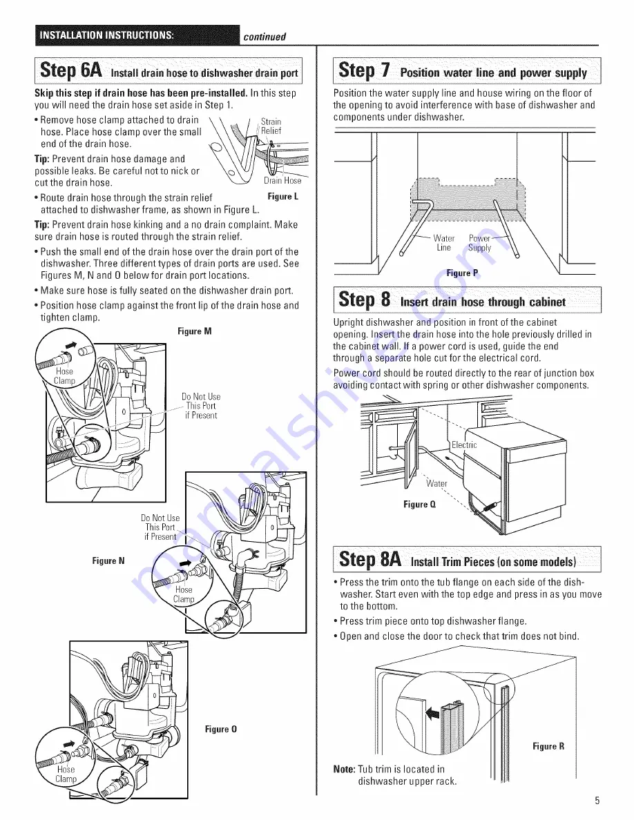 GE GSD4800J01WW Installation Instructions Manual Download Page 5